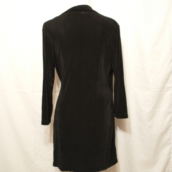 Chico's Black Tunic Top size Medium M Black EUC - Picture 7 of 9
